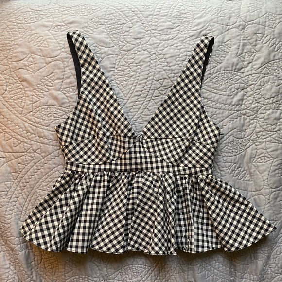 Zara Tops - Zara Plaid Peplum Top